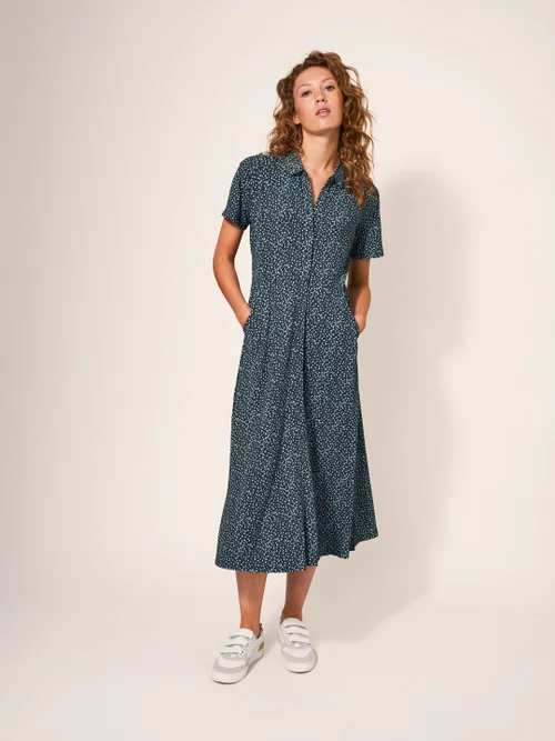Rua Blusenkleid aus Jersey - Blaugrün Mehrfarbig - 34 Bild 1