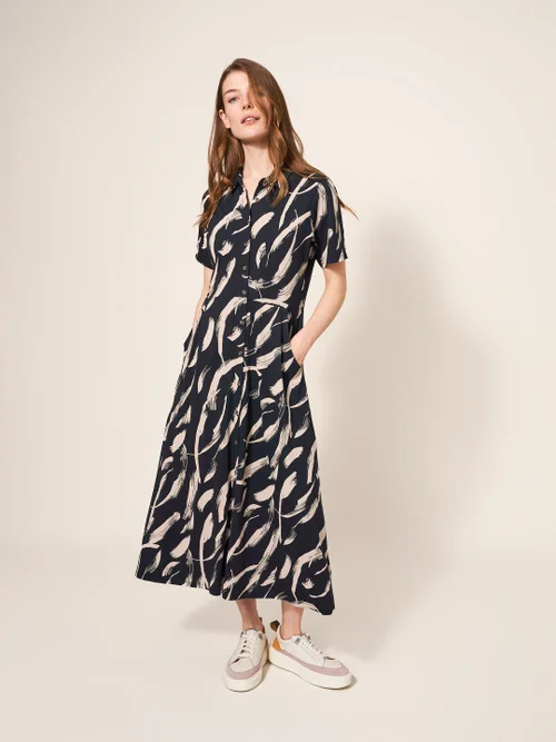 Rua Blusenkleid aus Jersey - Schwarzer Aufdruck - 34 Bild 1