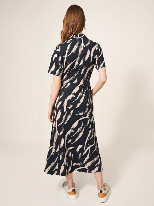 Rua Blusenkleid aus Jersey - Schwarzer Aufdruck - 34 Bild 4