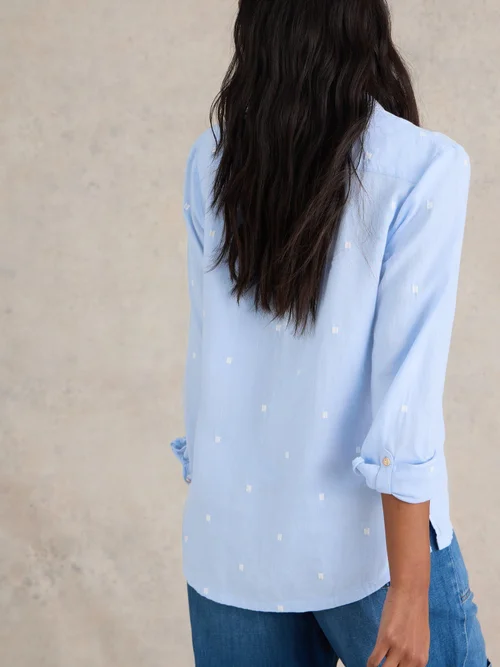 Bluse Sophie aus Bio-Baumwolle - Blue Mlt - 34 Bild 4