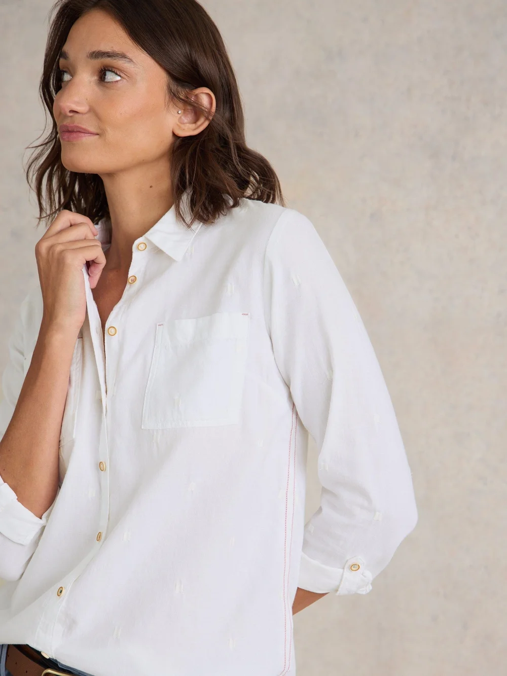 Bluse Sophie aus Bio-Baumwolle - Pale Ivory - 34 Bild 1