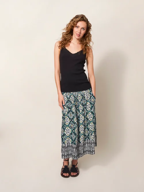 Charlotte Midirock aus Bio-Baumwolle - Schwarz Mehrfarbig - 34 Bild 3