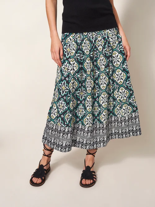 Charlotte Midirock aus Bio-Baumwolle - Schwarz Mehrfarbig - 34 Bild 2