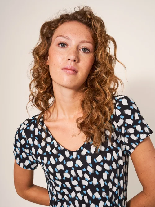 Tallie EcoVero Jerseykleid - Schwarz Mehrfarbig - 34 Bild 2