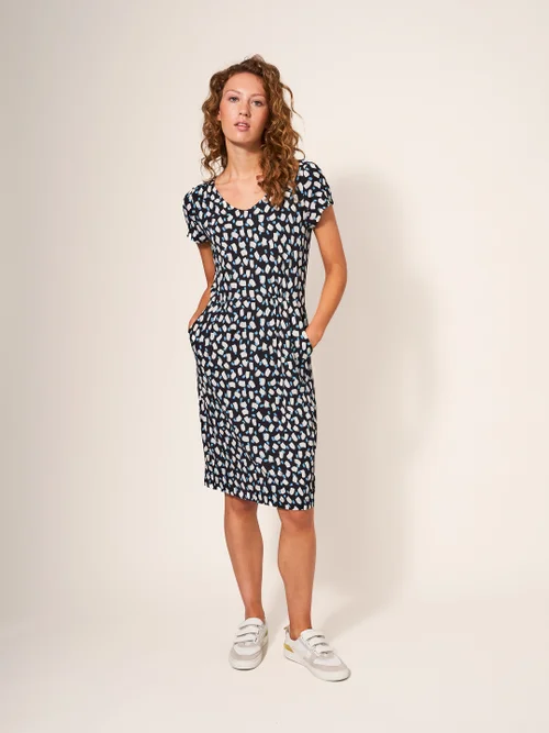 Tallie EcoVero Jerseykleid - Schwarz Mehrfarbig - 34 Bild 1