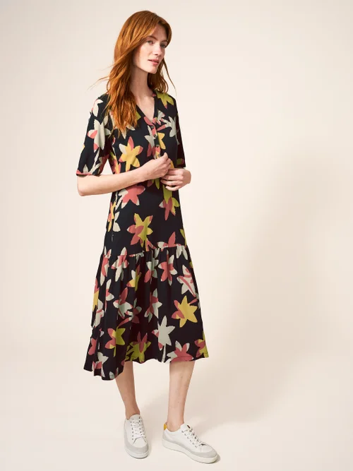 Sabina Jerseykleid - Schwarz Mehrfarbig - 34 Bild 2