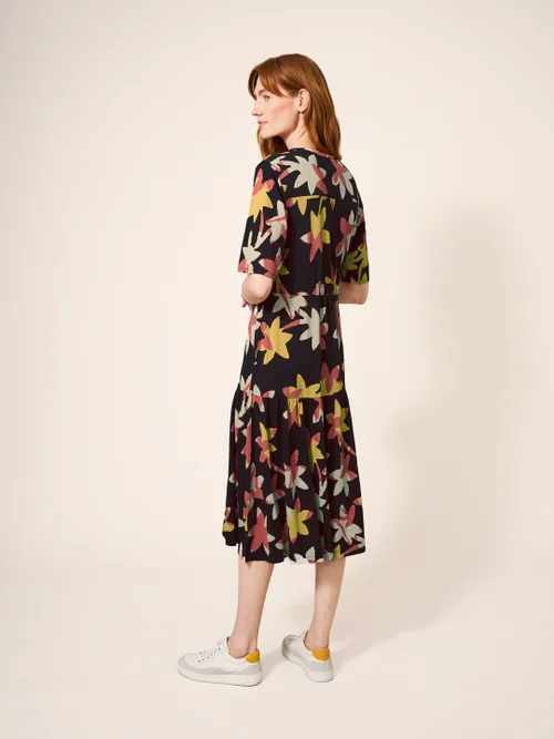 Sabina Jerseykleid - Schwarz Mehrfarbig - 34 Bild 4