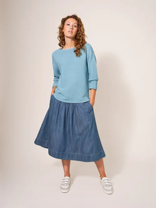 Charlotte Jeansrock Midilänge - Mittel-Denim - 34 Bild 1
