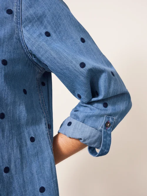 Eva Bestickte Jeanstunika - Mittel-Denim - 34 Bild 2