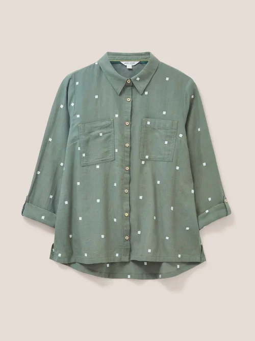 Bluse Sophie aus Bio-Baumwolle - Green Mlt - 34 Bild 4