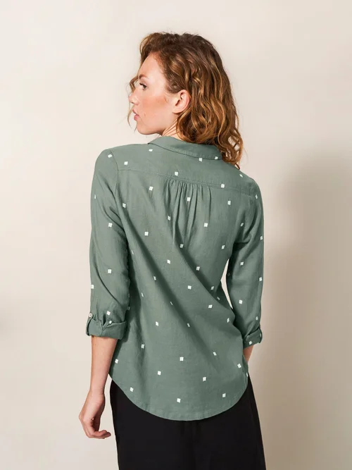 Bluse Sophie aus Bio-Baumwolle - Green Mlt - 34 Bild 3