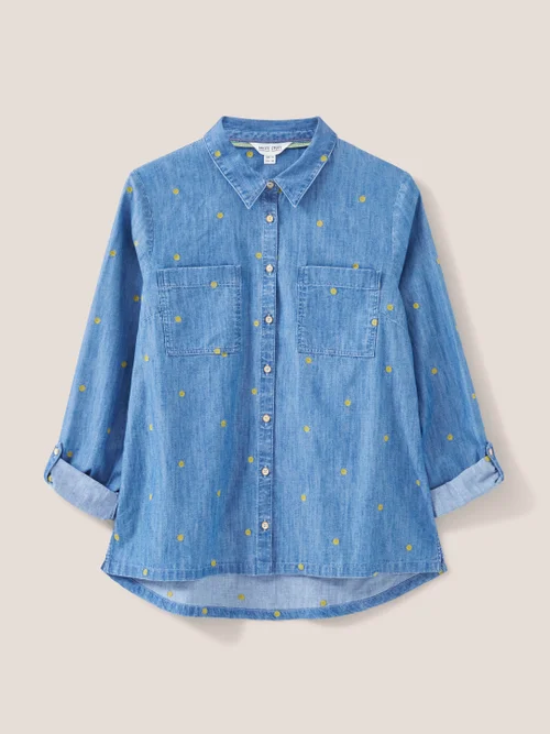Sophie Bestickte Bluse - Denim Mehrfarbig - 34 Bild 1