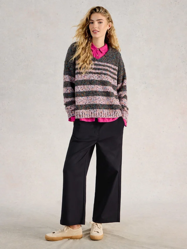 Knöchellange Hose Belle mit weitem Bein