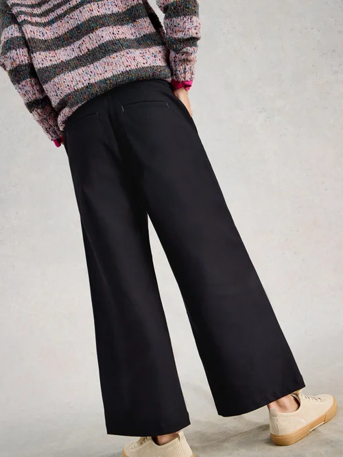 Knöchellange Hose Belle mit weitem Bein - Pure Blk - 36 Bild 4