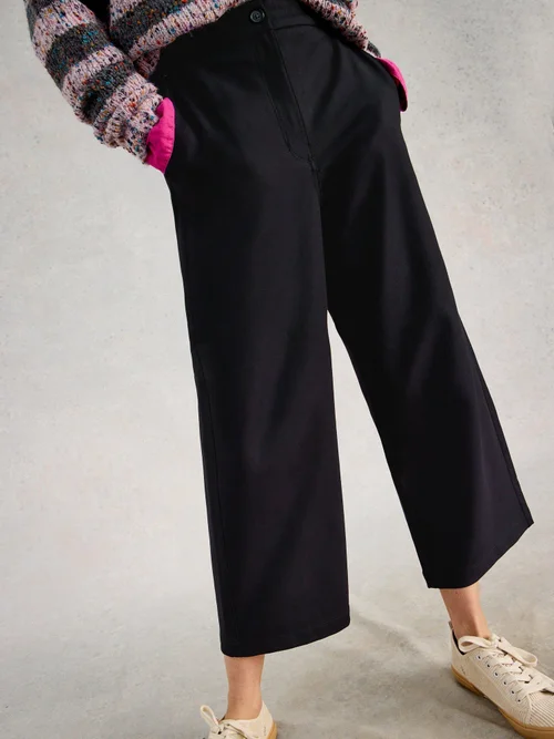 Knöchellange Hose Belle mit weitem Bein - Pure Blk - 34 Bild 3