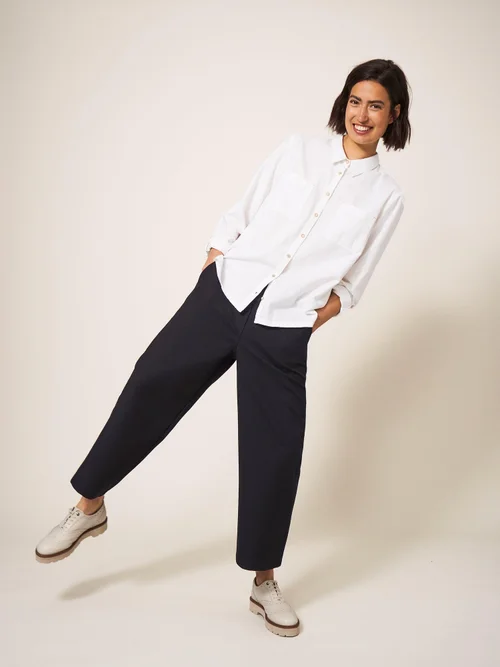 Knöchellange Hose Belle mit weitem Bein - Pure Blk - 36 Bild 1