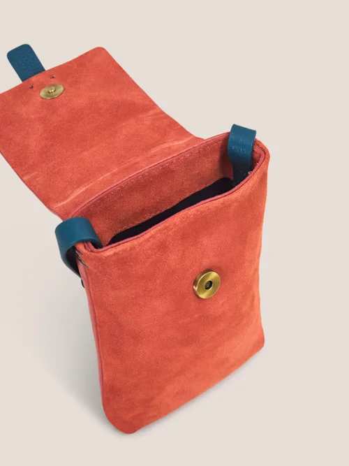 Clara Handytasche aus Wildleder - Hellorange - Einheitsgröße Bild 2