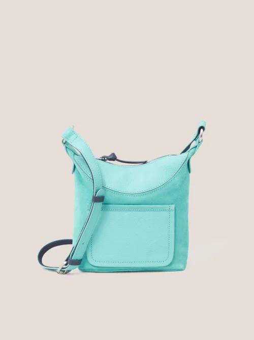 Mini Fleur Crossbody-Tasche aus Wildleder - Hell-Blaugrün - Einheitsgröße Bild 1