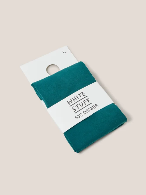 Olivia Blickdichte Strumpfhose - Dunkel-Blaugrün - S Bild 1