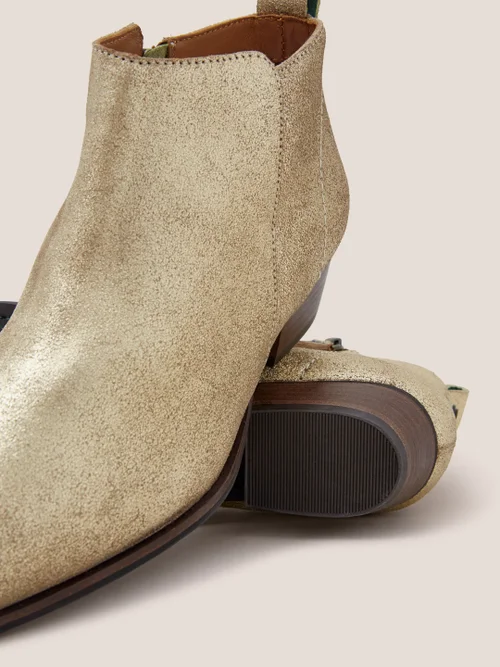 Willow Stiefeletten aus Leder - Gold Metallic - 36 Bild 2