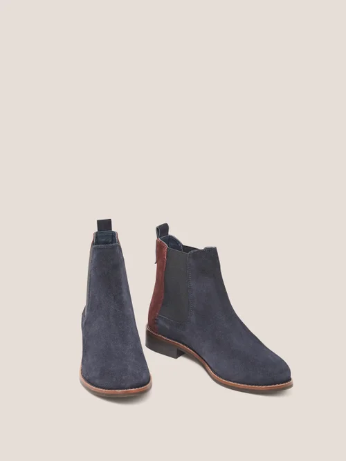 Frankie Chelsea Boots aus Wildleder - Dunkel-Marineblau - 36 Bild 3