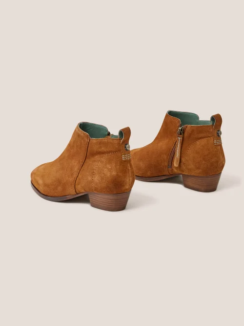 Weite Stiefeletten aus Wildleder - Dunkelbraun - 37 Bild 1