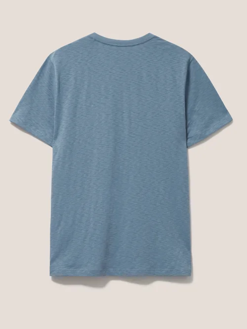 T-Shirt mit Ananas- und Oktopusmotiv - Mittelblau - S Bild 3