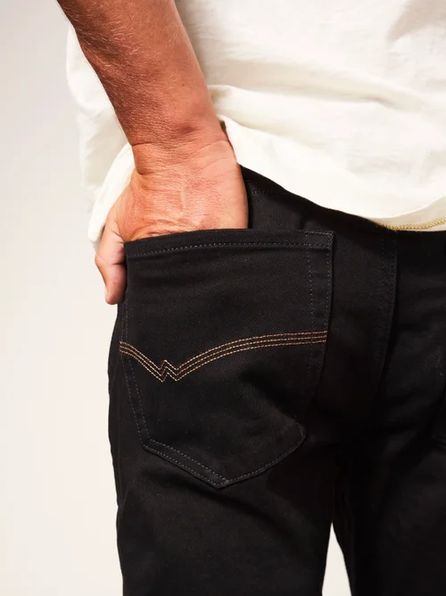 Harwood Jeans mit geradem Bein - Pures Schwarz - 30 Bild 2