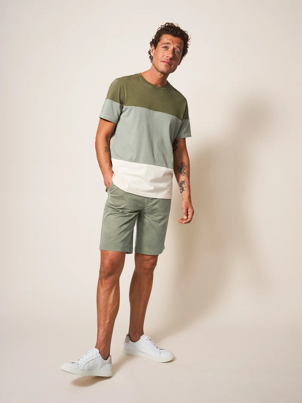 Sutton Chinoshorts aus Bio-Baumwolle - Khaki-Grün - 30 Bild 1