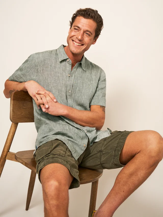 Pembroke Kurzarmhemd aus Leinen