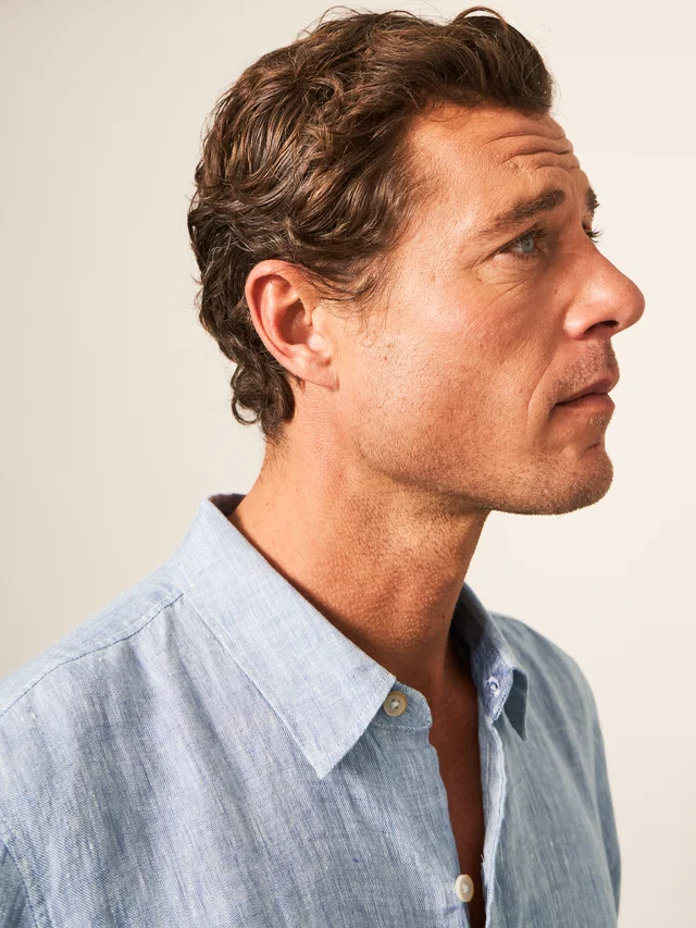 Pembroke Kurzarmhemd aus Leinen