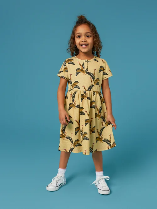 Casey Bedrucktes Kurzarmkleid - Gelb Mehrfarbig - 45019 Bild 2
