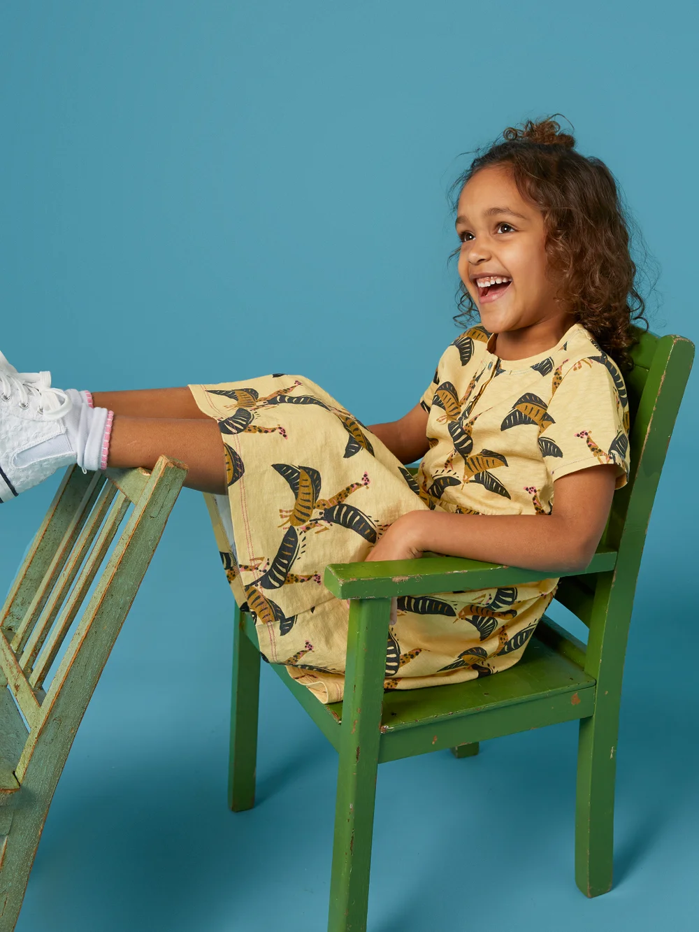 Casey Bedrucktes Kurzarmkleid - Gelb Mehrfarbig - 45019 Bild 1