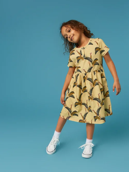 Casey Bedrucktes Kurzarmkleid - Gelb Mehrfarbig - 45019 Bild 3