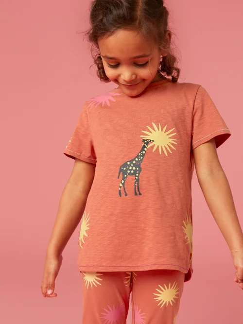 Esme Bedrucktes T-Shirt - Koralle Mehrfarbig - 45019 Bild 1