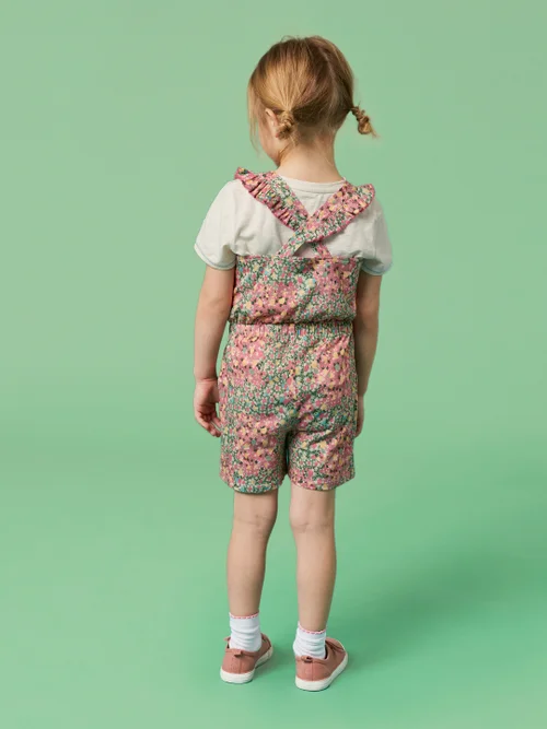 Ava Kurze Latzhose mit Print - Pink Mehrfarbig - 45019 Bild 4