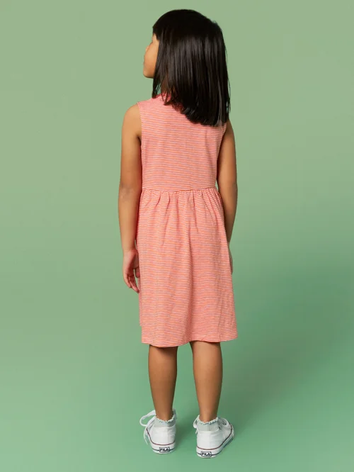 Casey Gestreiftes ärmelloses Kleid - Pink Mehrfarbig - 3-4 Jahre Bild 4