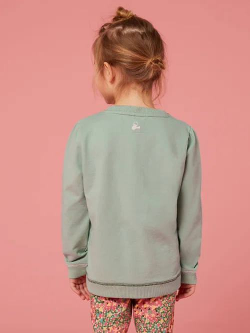 Bouquet Sweatshirt aus Jersey - Grün Mehrfarbig - 45019 Bild 4