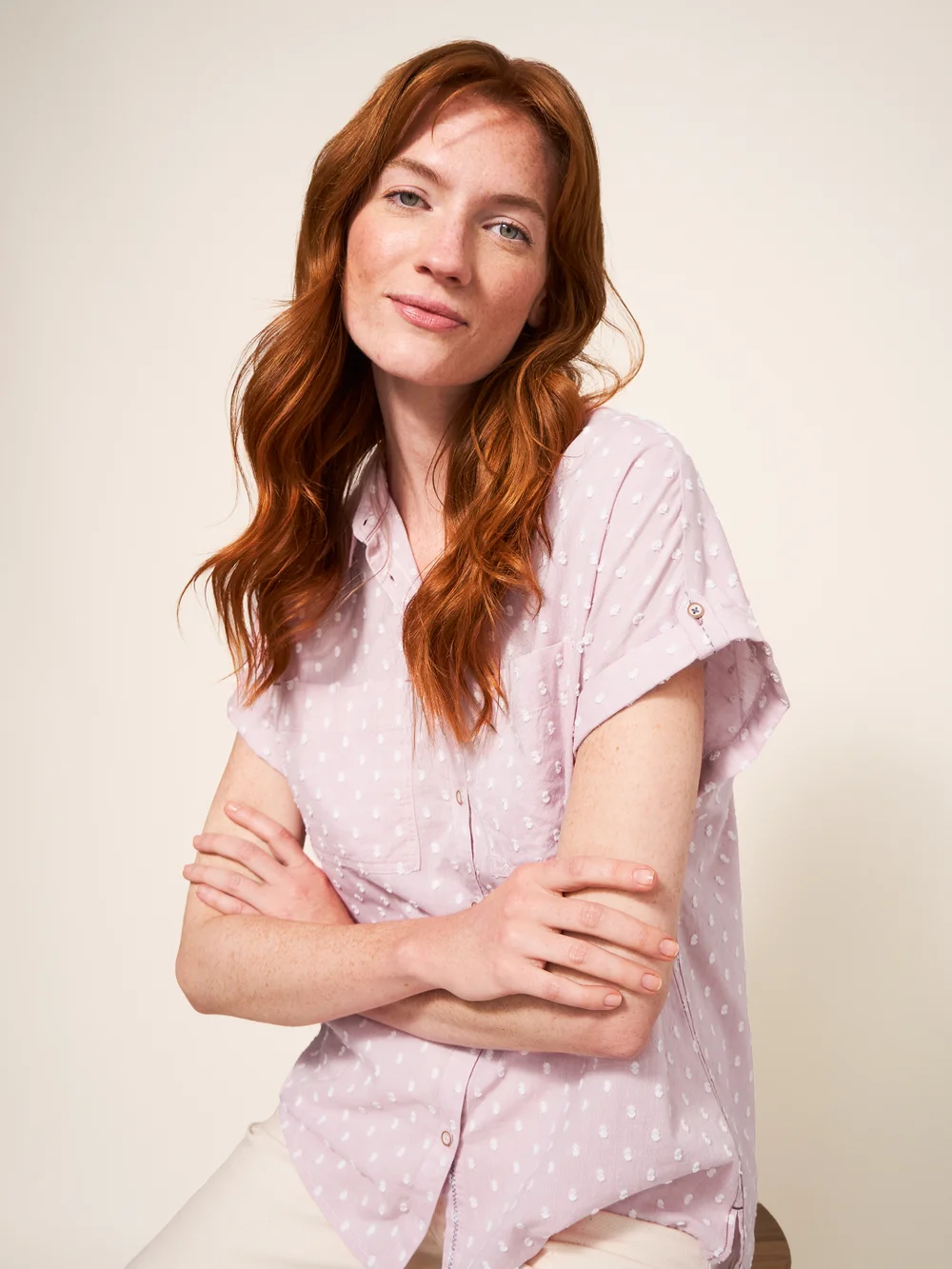 Ella Bluse aus Bio-Baumwolle - Mittel-Pink - 38 Bild 1