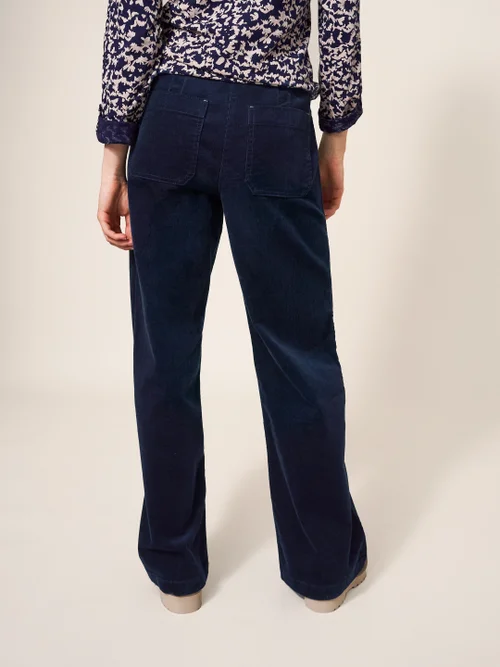 Belle Kordhose mit weitem Bein - Dunkel-Marineblau - 38 Bild 3