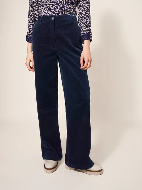 Belle Kordhose mit weitem Bein - Dunkel-Marineblau - 38 Bild 2