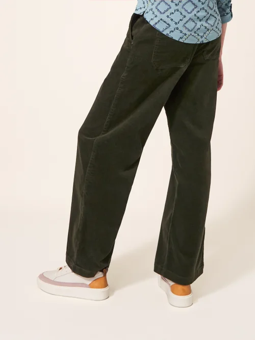 Belle Kordhose mit weitem Bein - Khaki-Grün - 38 Bild 3