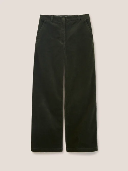 Belle Kordhose mit weitem Bein - Khaki-Grün - 38 Bild 4