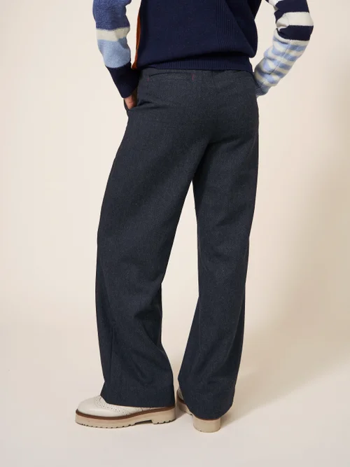 Belle Tweedhose mit weitem Bein - Grau Mehrfarbig - 38 Bild 3