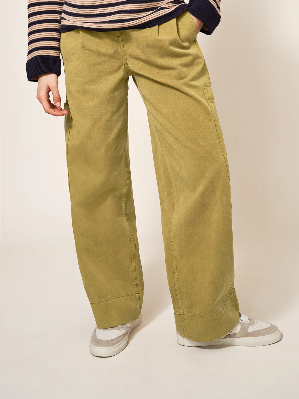 Carlie Cargohose mit weitem Bein - Mittelgrün - 34 Bild 1