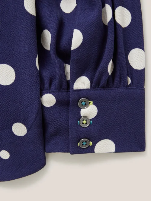 Ella Bluse - Marineblau Mehrfarbig - 34 Bild 2