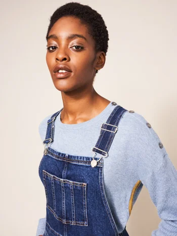 Emmie Midilatzkleid aus Denim