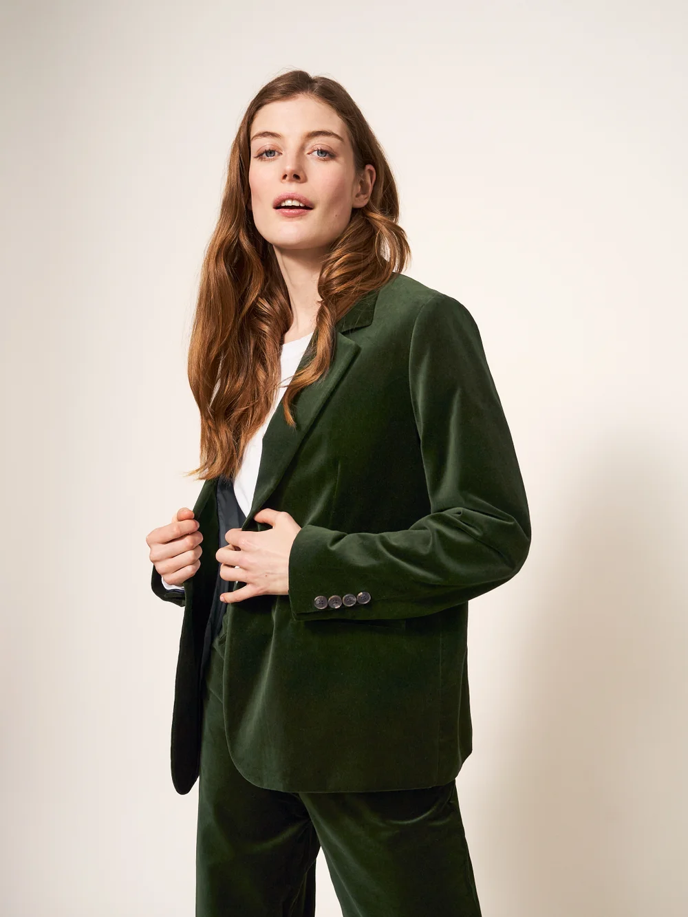 Evelyn Blazer aus Samt - Dunkelgrün - 34 Bild 1