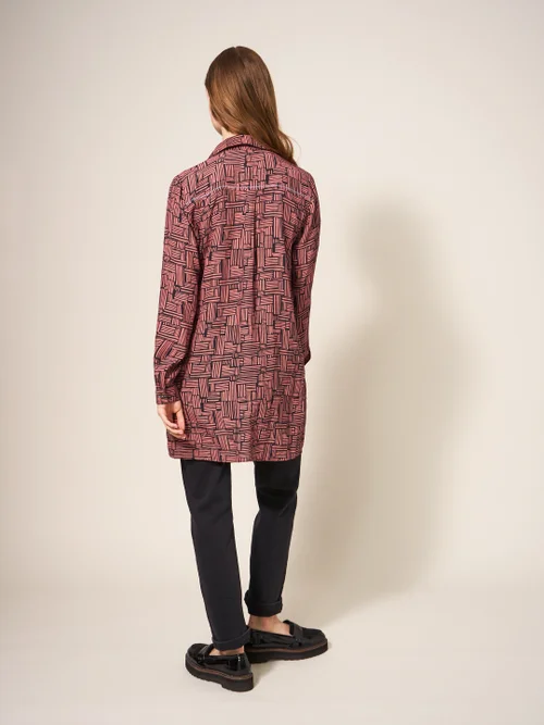 Georgie Tunikabluse - Marineblau Mehrfarbig - 34 Bild 3