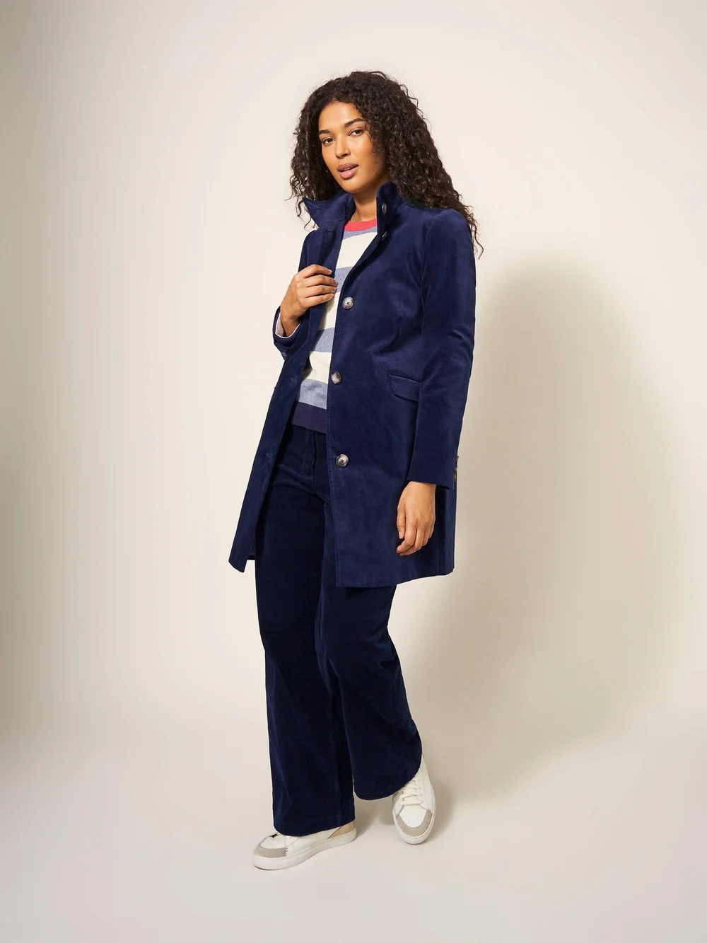 Karla Samtmantel - Dark Navy - 38/R Bild 1